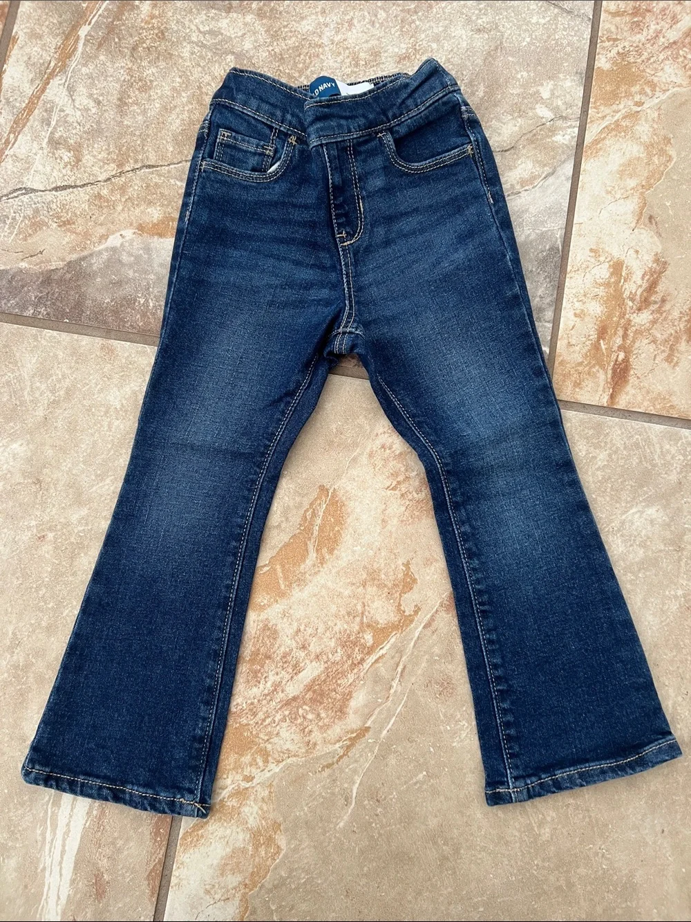 Old Navy Girls Dark Blue Stretch Bootcut Jeans